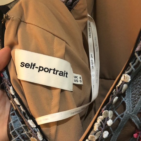 Authentic Self-Portrait Floral Vine Midi Dress, 0 - Picture 6 of 6